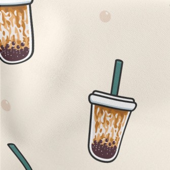 Brown Sugar Pearl Milk Tea Lightweight Cotton Poplin