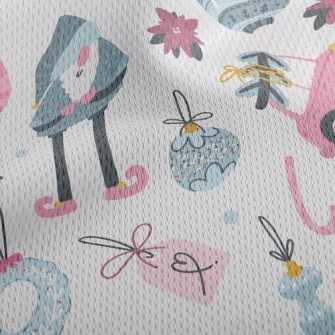 Santa Gift Athletic Mesh Flat Back