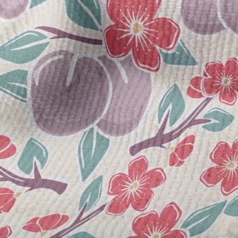 Plums And Plum Blossoms Terry