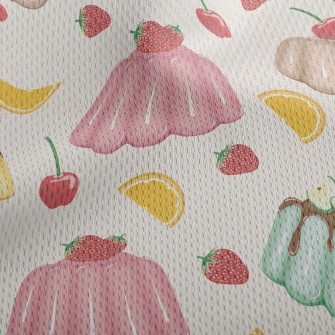 Colorful Fruit Jelly Athletic Mesh Flat Back
