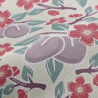 Plums And Plum Blossoms Performance Linen