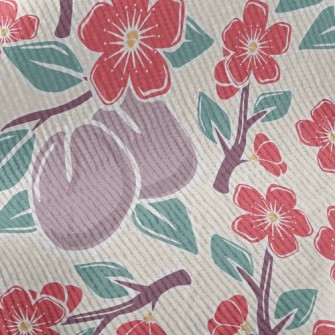 Plums And Plum Blossoms Standard Corduroy