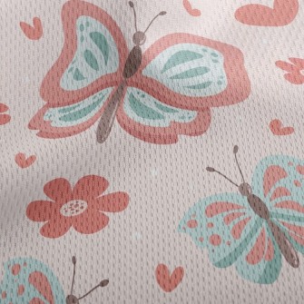 Beautiful And Generous Butterf Athletic Mesh Flat Back