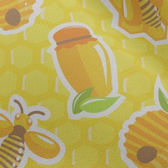 Bees Working Hard To Collect H Chiffon