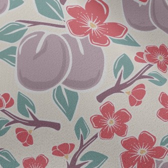 Plums And Plum Blossoms Chiffon