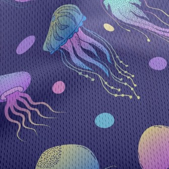 Psychedelic Gradient Jellyfish Athletic Mesh Flat Back