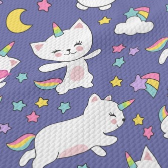 Naughty Unicorn Cat Birdseye Piqué