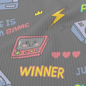 Retro Video Games Birdseye Piqué
