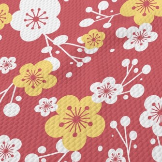 Pure Plum Blossom Birdseye Piqué