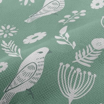 Flowers And Temperamental Bird Performance Linen