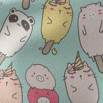 Animal Ice Cream Waterproof Canvas