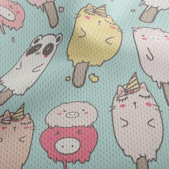 Animal Ice Cream Athletic Mesh Flat Back