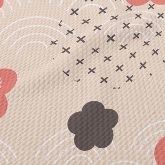 Chinese Style Plum Blossom Birdseye Piqué