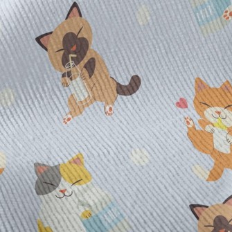Cat Who Loves To Drink Milk Standard Corduroy