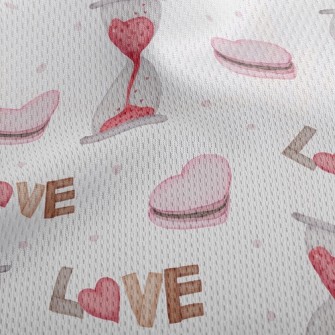 Heart Macaron Hourglass Athletic Mesh Flat Back