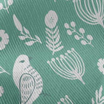 Flowers And Temperamental Bird Standard Corduroy