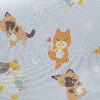 Cat Who Loves To Drink Milk Twill