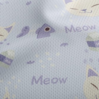 Cat Fish Bones And Milk Athletic Mesh Flat Back