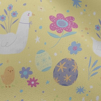 Mother Goose And Chicks Chiffon