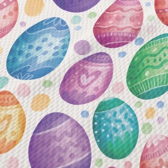 Colorful Easter Eggs Birdseye Piqué