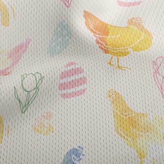 Rubbing Rooster Family Athletic Mesh Flat Back