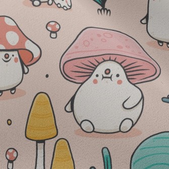 Cute Mushroom Man Chiffon