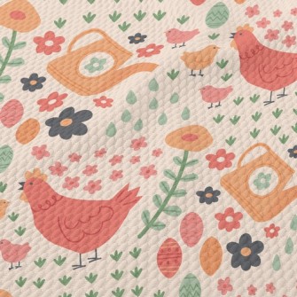 Hen Chick Family Birdseye Piqué