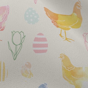 Rubbing Rooster Family Chiffon