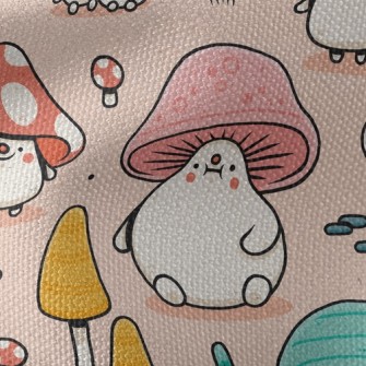 Cute Mushroom Man Waterproof Canvas