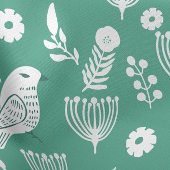 Flowers And Temperamental Bird Stretch Ponte