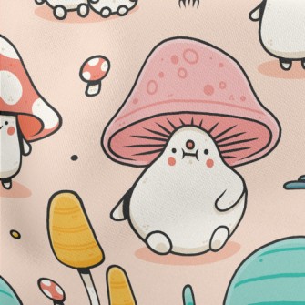Cute Mushroom Man Stretch Ponte