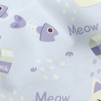 Cat Fish Bones And Milk Micro Fleece