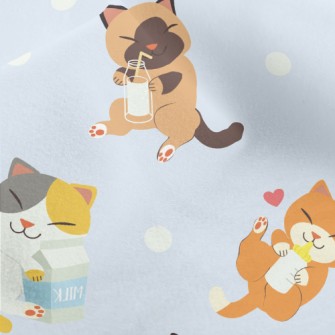 Cat Who Loves To Drink Milk Micro Fleece