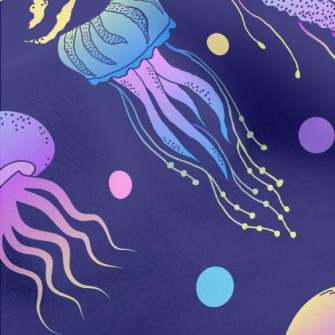 Psychedelic Gradient Jellyfish Micro Fleece