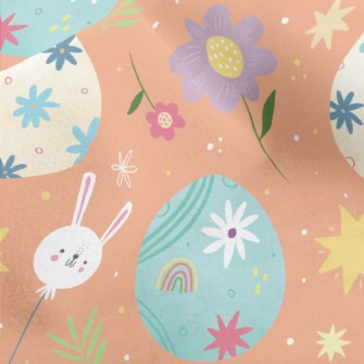 Easter Eggs And Bunny Micro Fleece