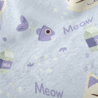 Cat Fish Bones And Milk Minky