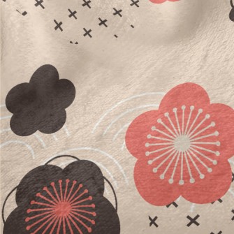 Chinese Style Plum Blossom Minky