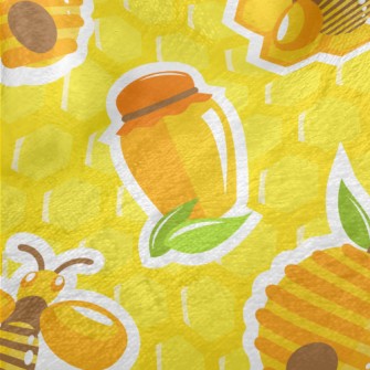 Bees Working Hard To Collect H Minky