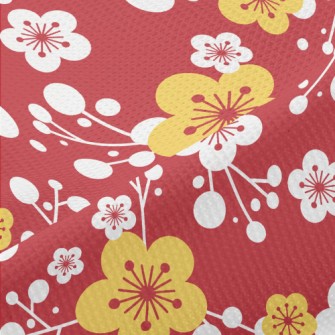 Pure Plum Blossom Piqué