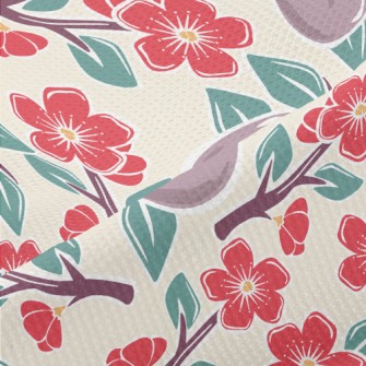 Plums And Plum Blossoms Piqué