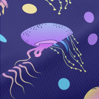Psychedelic Gradient Jellyfish Piqué