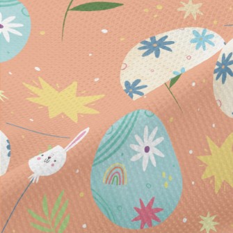 Easter Eggs And Bunny Piqué