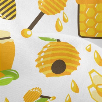Bees Collecting Honey Lightweight Performance Linen