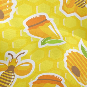 Bees Working Hard To Collect H Lightweight Performance Linen