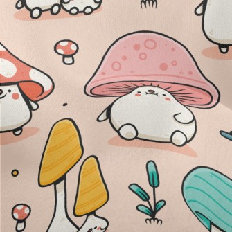 Cute Mushroom Man Lightweight Performance Linen