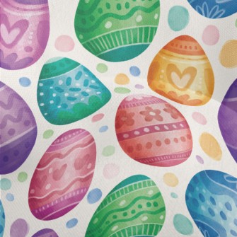Colorful Easter Eggs Lightweight Performance Linen