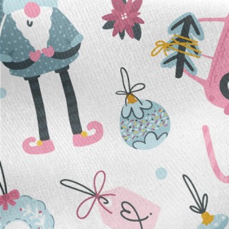 Santa Gift Jersey Backed Fleece