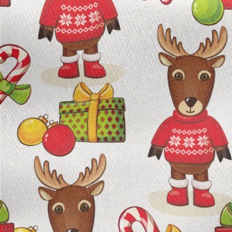 Red Coated Elk Jersey Backed Fleece