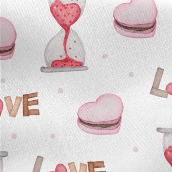 Heart Macaron Hourglass Jersey Backed Fleece
