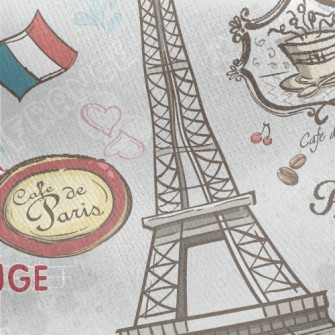 Eiffel Tower, Paris, France Jersey Backed Fleece
